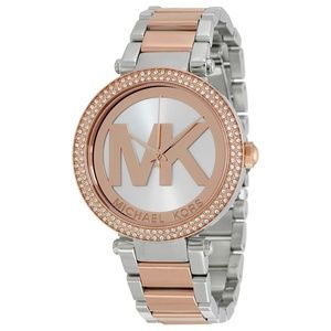 MICHAEL KORS Parker Rose Gold and Silver-tone